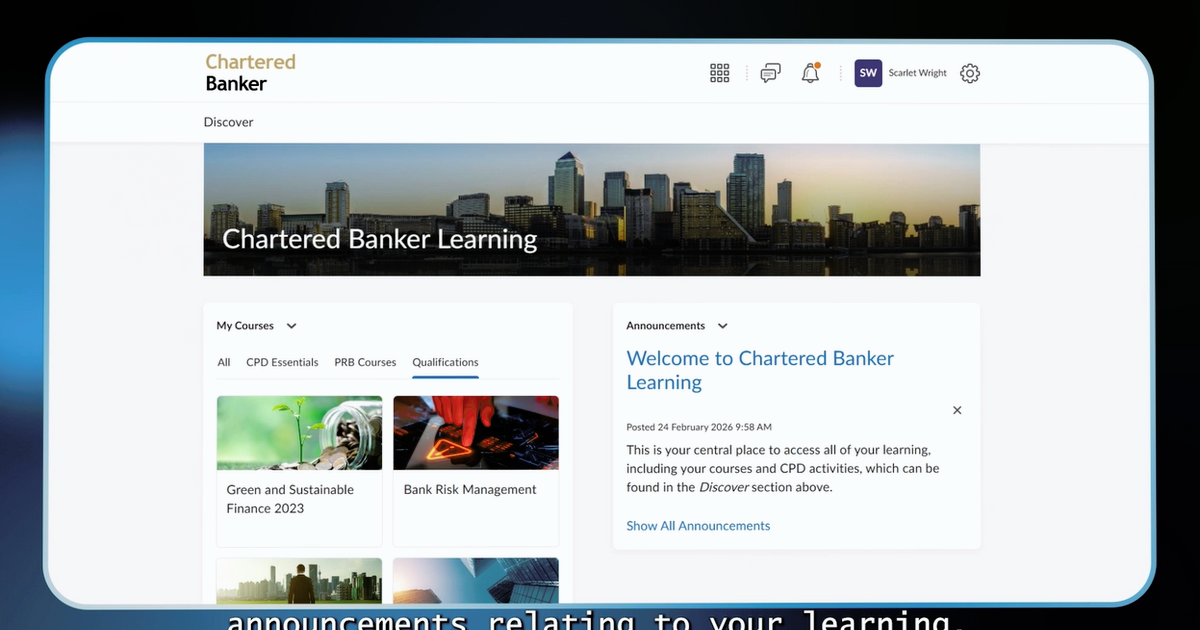 CBI | Your Guide to the Chartered Banker Learning Platform