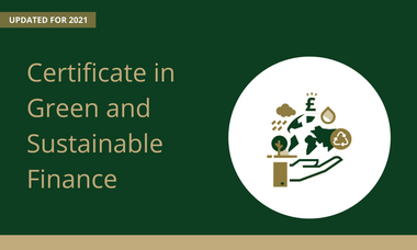 Certificate in Green and Sustainable Finance